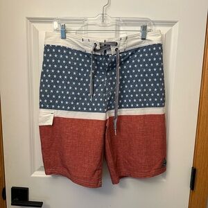 Men's Trinity Patriotic Board Shorts, size 32